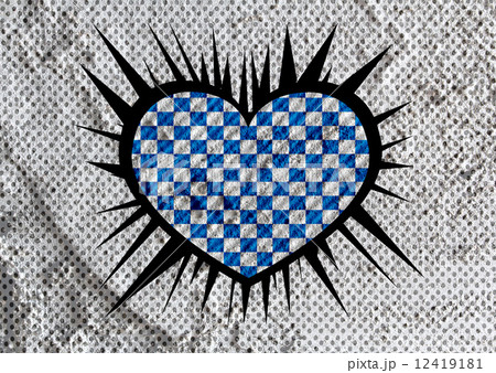 Love checkered  flag sign heart symbol on Cement wall texture ba 12419181