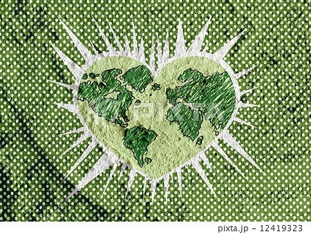 Love Globe earth idea on Cement wall texture background design Love Globe earth idea on Cement wall texture background design 12419323