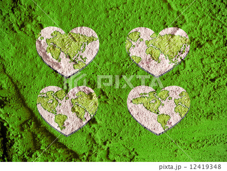 Love Globe earth idea on Cement wall texture background design Love Globe earth idea on Cement wall texture background design 12419348