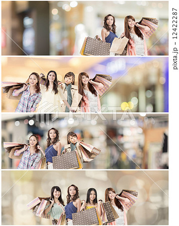 Asian woman shopping Asian woman shopping 12422287