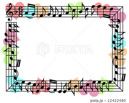 音符のフレームのイラスト素材