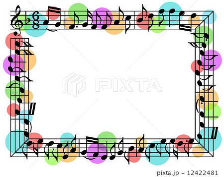 音符のフレームのイラスト素材