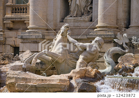 Detail of Trevi Fountain in Rome, Italy 12423872