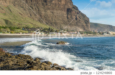 La Playa city bay, Gomera island La Playa city bay, Gomera island 12424860