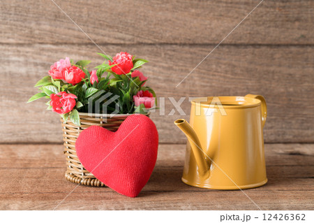 watering can and flowers of colors watering can and flowers of colors 12426362