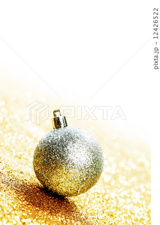 Glittering silver Christmas ball 12426522