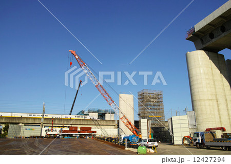 圏央道建設中 上越新幹線交差付近 2014年10月 12427294