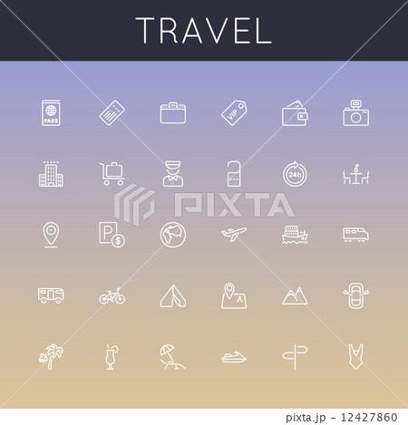 Vector Travel Line Icons 12427860