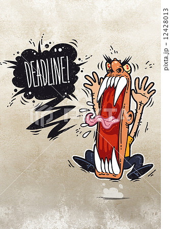 Angry Boss Screaming Deadline. 12428013