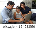 Asian Family with a laptop 12428660