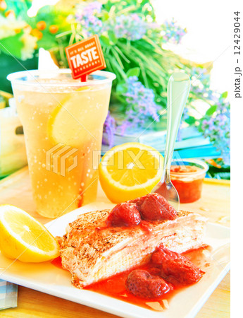 strawberry cheese crepe with sweet strawberry jam topping and co strawberry cheese crepe with sweet strawberry jam topping and co 12429044