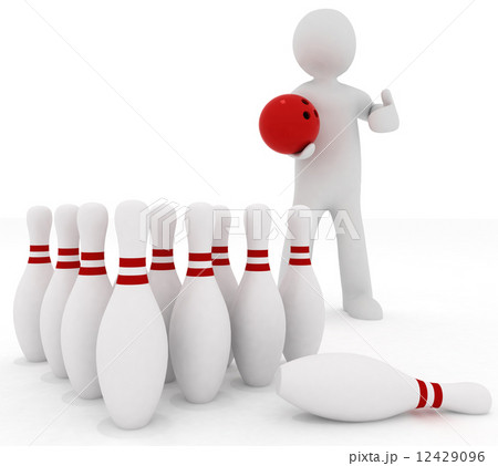 man with the elements of bowling 12429096