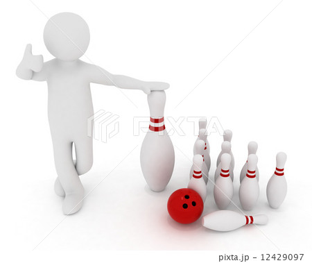man with the elements of bowling man with the elements of bowling 12429097