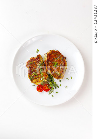 Fresh roasted pork meat steaks Fresh roasted pork meat steaks 12431287