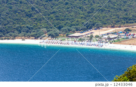 Top summer view of Antisamos beach (Greece, Kefalonia). Top summer view of Antisamos beach (Greece, Kefalonia). 12433046