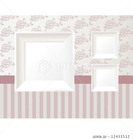 3d empty frame on the wall. Vintage background 3d empty frame on the wall. Vintage background 12433512