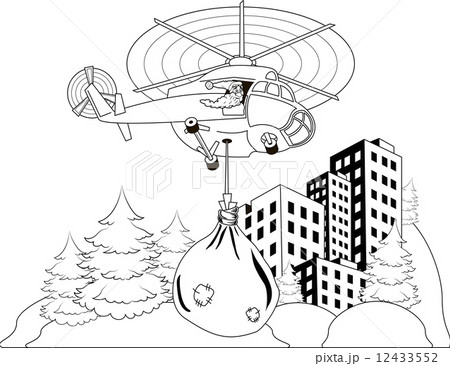 Santa Claus flying Santa Claus flying 12433552