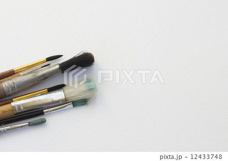 white canva with brushes 12433748