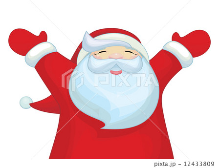 Vector happy Santa Claus cartoon isolated. 12433809