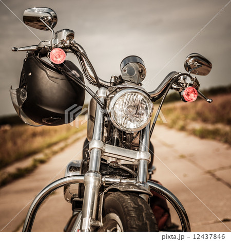 Motorcycle on the road Motorcycle on the road 12437846