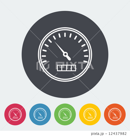 Speedometer flat icon. Speedometer flat icon. 12437982