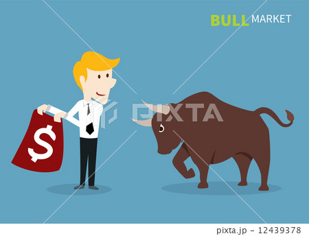 bull treading on the stock market. 12439378