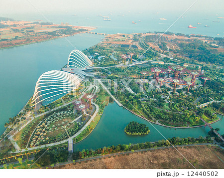 Aerial view of Gardens by the Bay 12440502