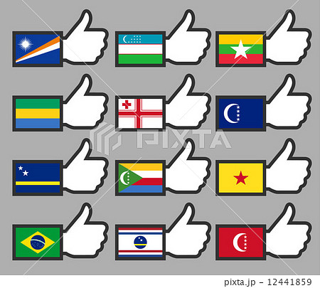 Flags in the Thumbs up-11 12441859