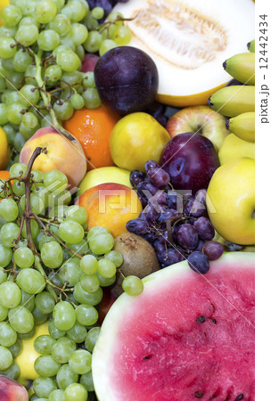 background of fresh fruits bunch berry, banana background of fresh fruits bunch berry, banana 12442434