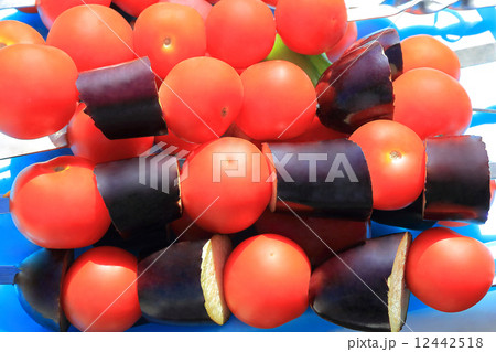 Red and violet raw vegetable 12442518