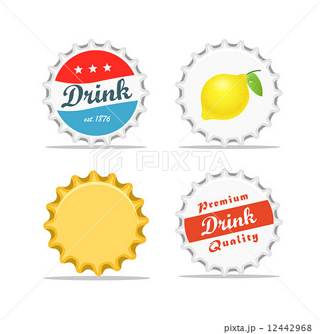 Different bottle caps set. flat design 12442968