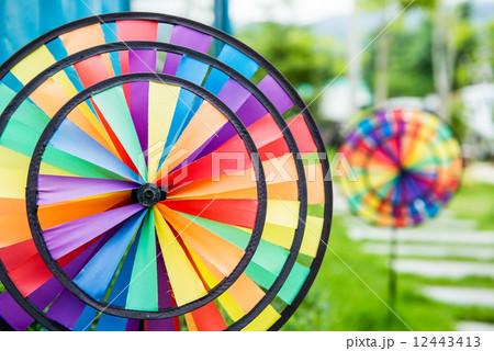 Colorful pinwheel in the garden Colorful pinwheel in the garden 12443413