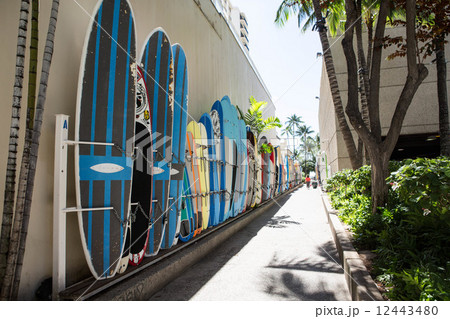 Surf board locker in Waikiki 12443480