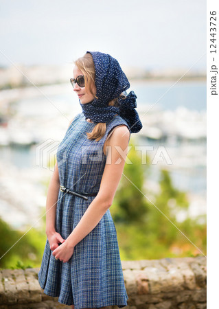 Elegant French woman in Cannes 12443726