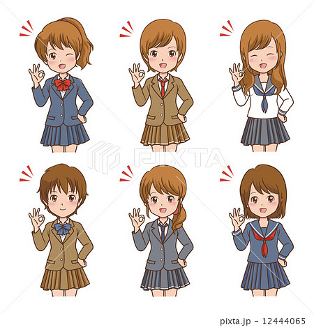 女の子　バリエーション 12444065