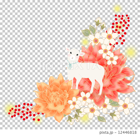 ひつじさんとお花 12446818