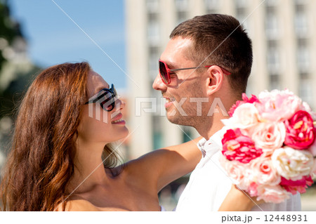 smiling couple in city smiling couple in city 12448931