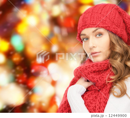 young woman in winter clothes 12449900
