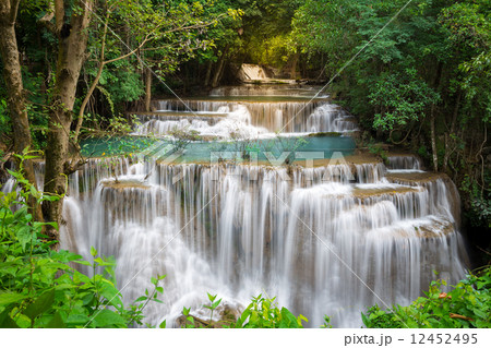 Thailand waterfall in Kanchanaburi (Huay Mae Kamin) Thailand waterfall in Kanchanaburi (Huay Mae Kamin) 12452495