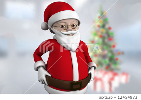 Composite image of cute cartoon santa claus 12454973