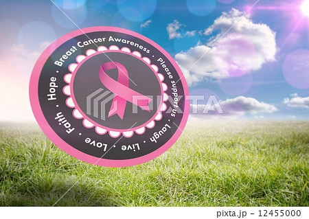 Composite image of breast cancer awareness message 12455000