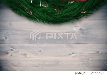 Composite image of festive christmas wreath 12455429