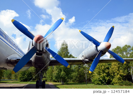Propellers  of an old airplane  12457184