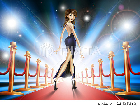 Red carpet woman 12458335