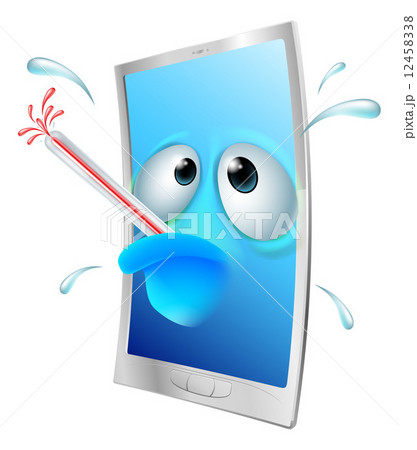 Broken phone cartoon Broken phone cartoon 12458338