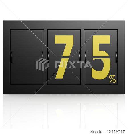 Airport display board 75 percent 12459747