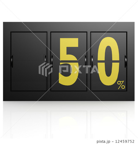 Airport display board 50 percent 12459752