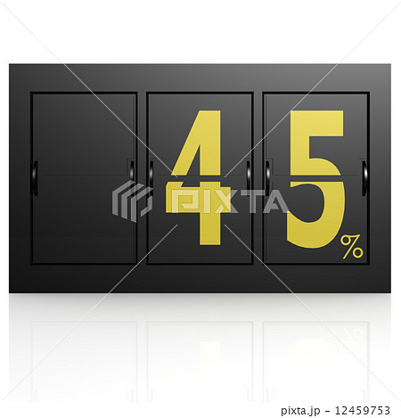 Airport display board 45 percent 12459753