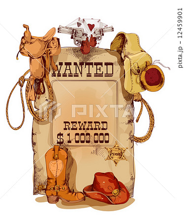Wanted western vintage poster Wanted western vintage poster 12459901