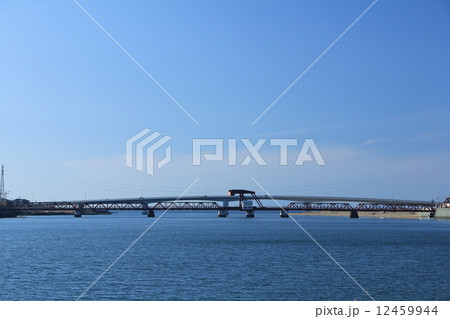 愛媛県 肱川に架かる長浜大橋 愛媛県 肱川に架かる長浜大橋 12459944
